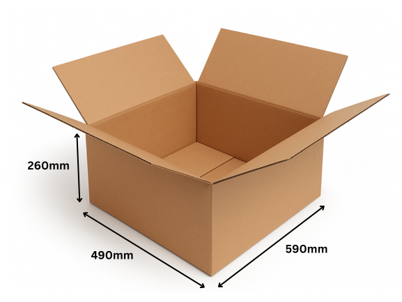 XL Shipping Cartons (25 Pack) 590 × 490 × 260 mm